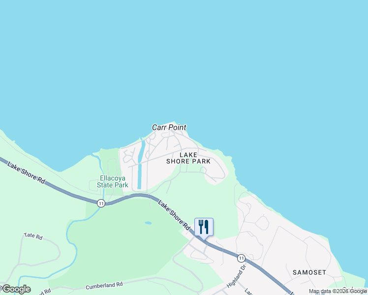 map of restaurants, bars, coffee shops, grocery stores, and more near 24 Island View Road in Gilford