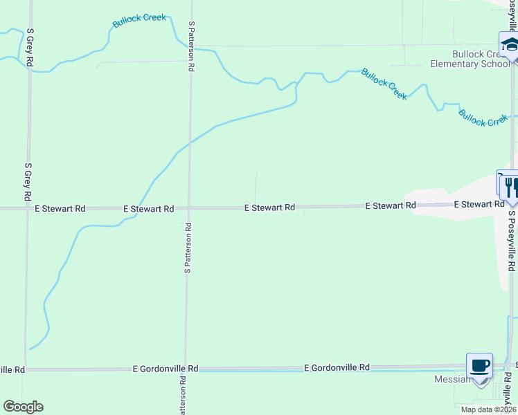 map of restaurants, bars, coffee shops, grocery stores, and more near 2641 East Stewart Road in Midland
