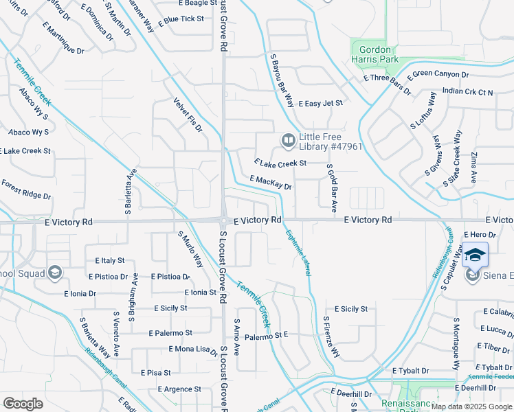map of restaurants, bars, coffee shops, grocery stores, and more near 3132 South Signorello Lane in Meridian