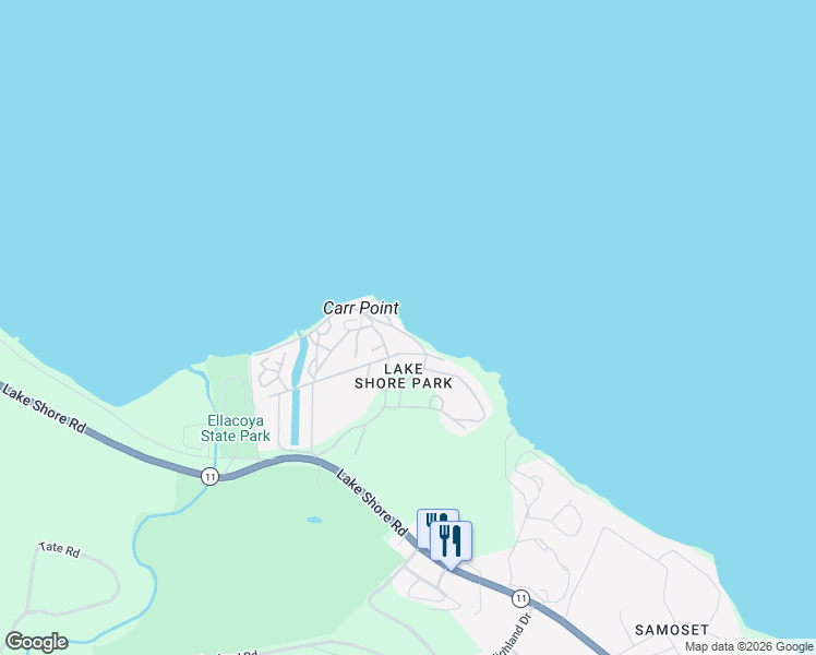 map of restaurants, bars, coffee shops, grocery stores, and more near 24 Island View Road in Gilford