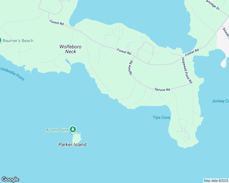 map of restaurants, bars, coffee shops, grocery stores, and more near 99 Rocky Shore Road in Wolfeboro