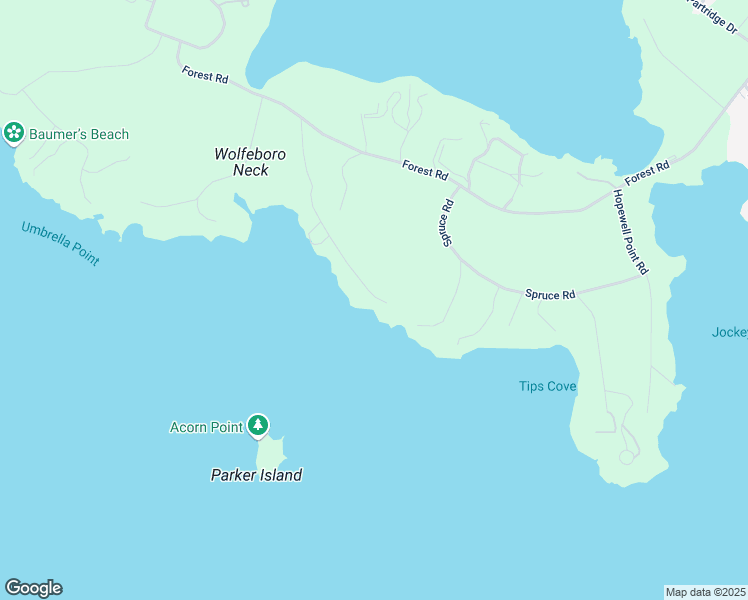 map of restaurants, bars, coffee shops, grocery stores, and more near 99 Rocky Shore Road in Wolfeboro