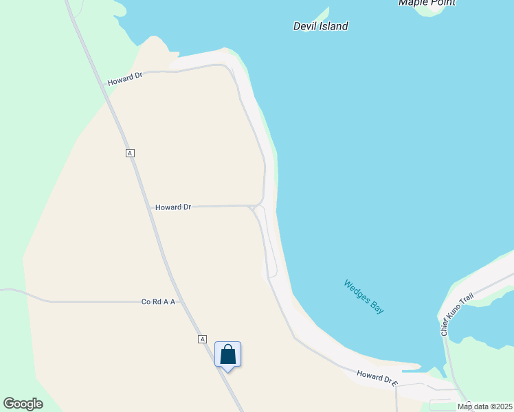 map of restaurants, bars, coffee shops, grocery stores, and more near Howard Drive in Fox Lake