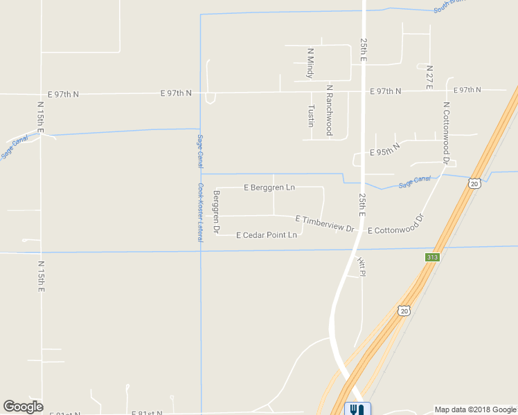 map of restaurants, bars, coffee shops, grocery stores, and more near 2167 East Timberview Drive in Idaho Falls