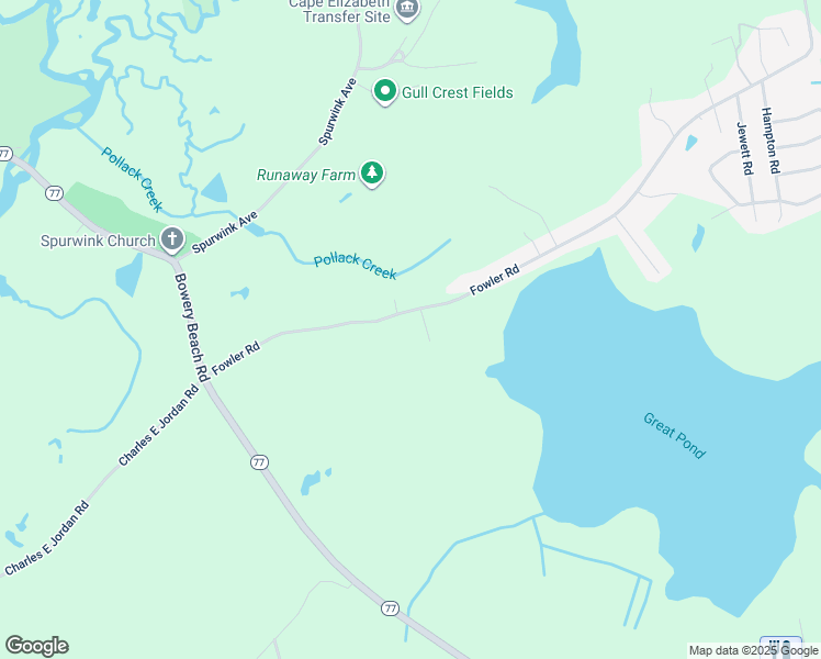 map of restaurants, bars, coffee shops, grocery stores, and more near 270 Fowler Road in Cape Elizabeth