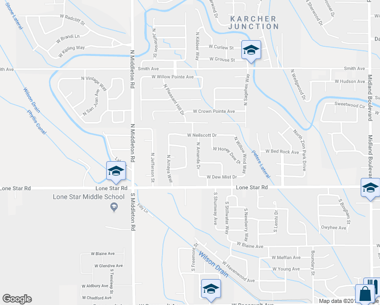map of restaurants, bars, coffee shops, grocery stores, and more near 48 North Luke Loop in Nampa