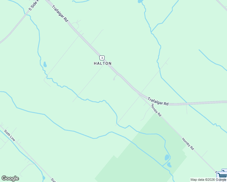 map of restaurants, bars, coffee shops, grocery stores, and more near 8584 Halton Regional Road 3 in Halton Hills