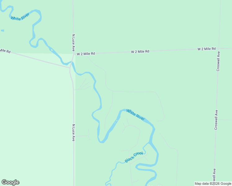 map of restaurants, bars, coffee shops, grocery stores, and more near 1382 North Apple Drive in White Cloud