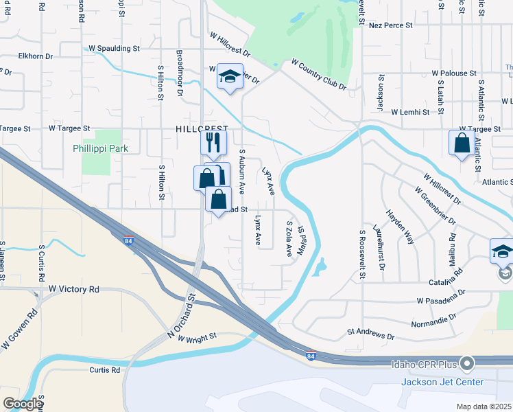 map of restaurants, bars, coffee shops, grocery stores, and more near 4704 West Malad Street in Boise