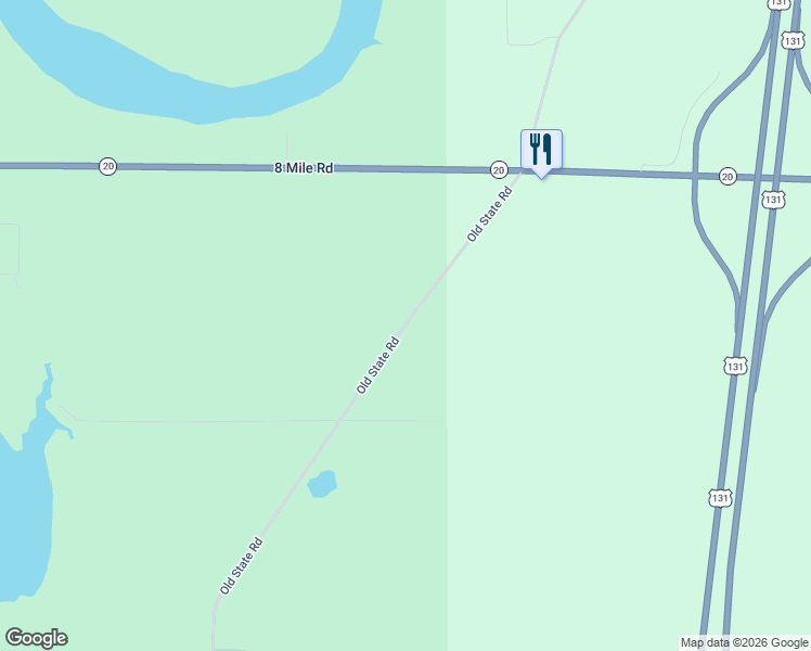 map of restaurants, bars, coffee shops, grocery stores, and more near 7600 Old State Road in Stanwood