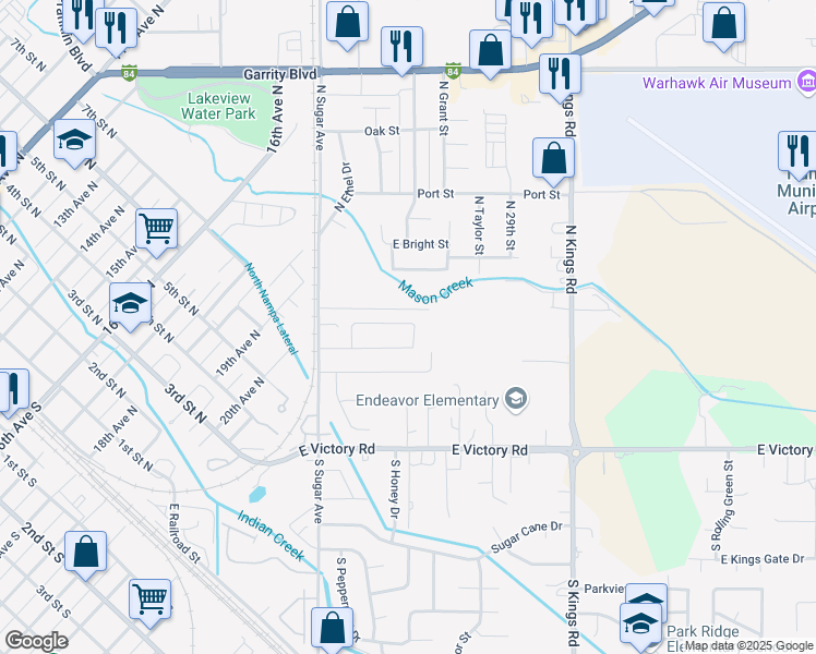 map of restaurants, bars, coffee shops, grocery stores, and more near 2554 East Cinnamon Lane in Nampa