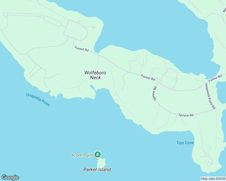 map of restaurants, bars, coffee shops, grocery stores, and more near 49 Rocky Shore Road in Wolfeboro