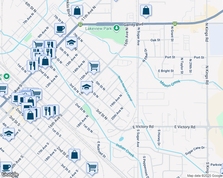 map of restaurants, bars, coffee shops, grocery stores, and more near 509 Elmwood Drive in Nampa