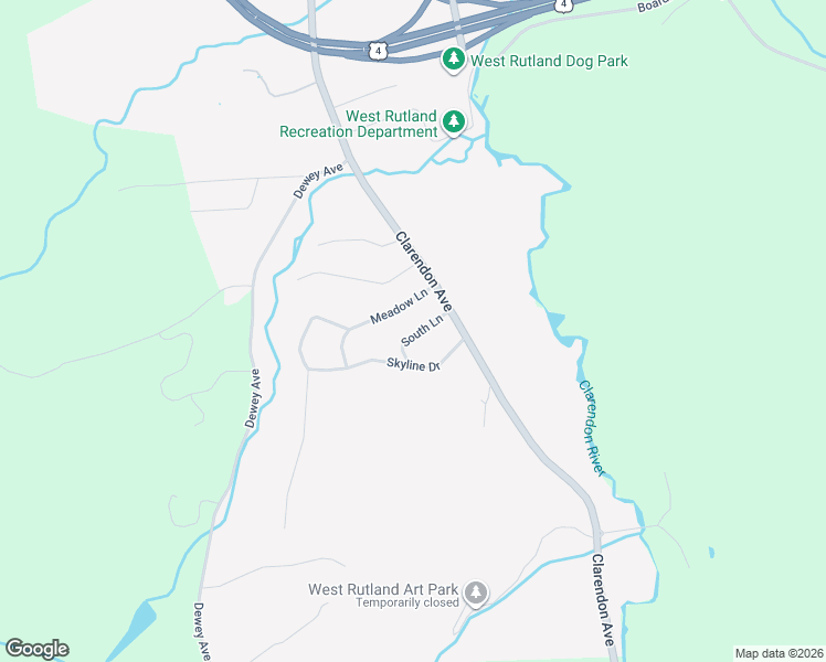 map of restaurants, bars, coffee shops, grocery stores, and more near 78 Skyline Drive in West Rutland
