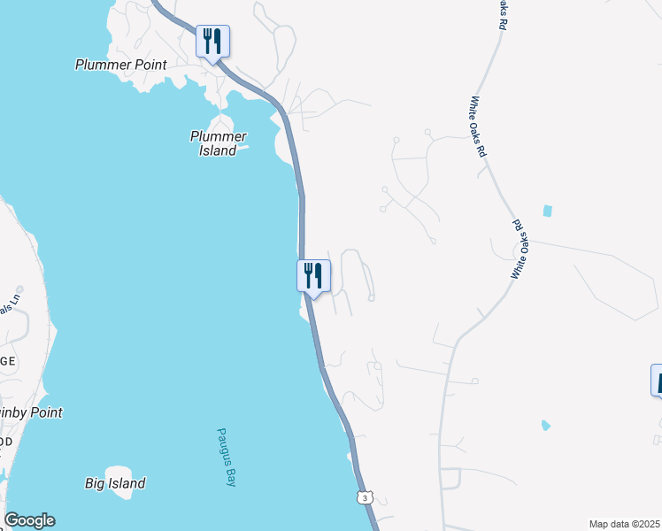 map of restaurants, bars, coffee shops, grocery stores, and more near Brady Way in Laconia