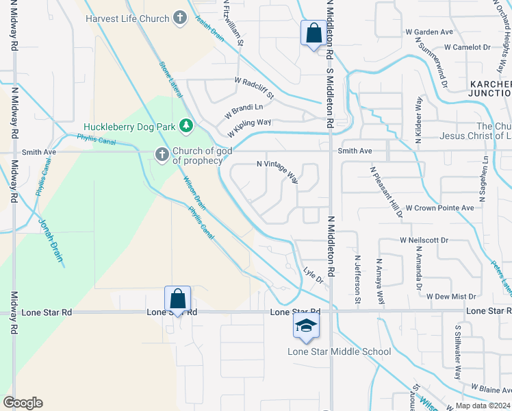 map of restaurants, bars, coffee shops, grocery stores, and more near 14326 North Acapulco Way in Nampa