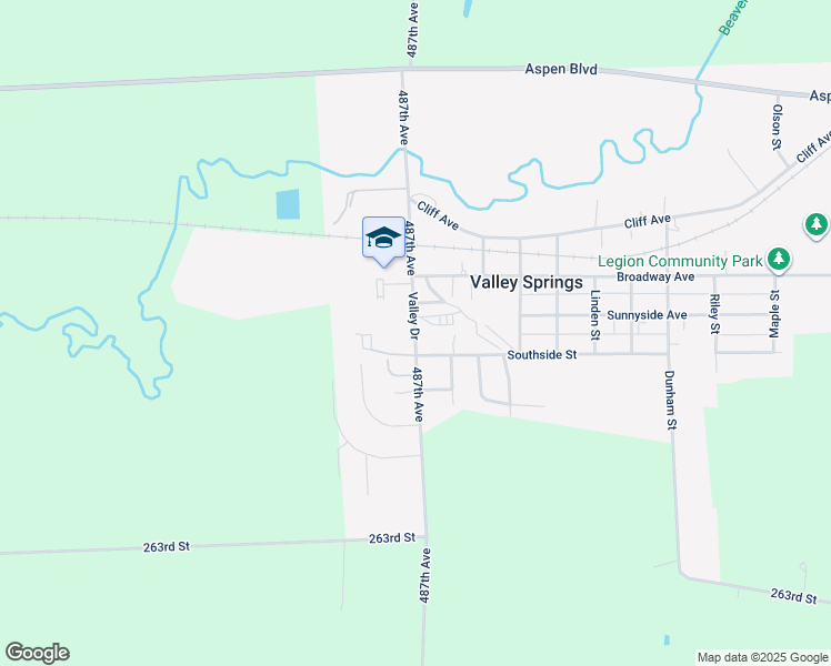 map of restaurants, bars, coffee shops, grocery stores, and more near 410 Valley Drive in Valley Springs