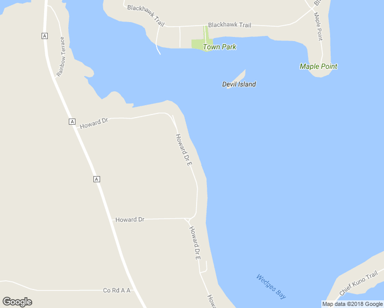 map of restaurants, bars, coffee shops, grocery stores, and more near N10656 Howard Drive in Fox Lake