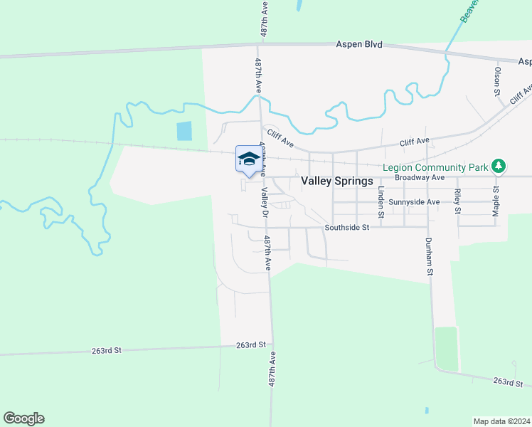 map of restaurants, bars, coffee shops, grocery stores, and more near 410 Valley Drive in Valley Springs