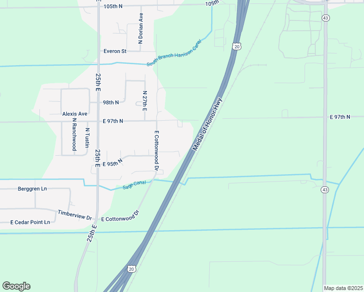 map of restaurants, bars, coffee shops, grocery stores, and more near 9478 Cottonwood Circle in Idaho Falls