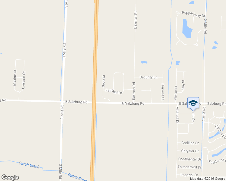 map of restaurants, bars, coffee shops, grocery stores, and more near 2676 Fairfield Drive in Bay City