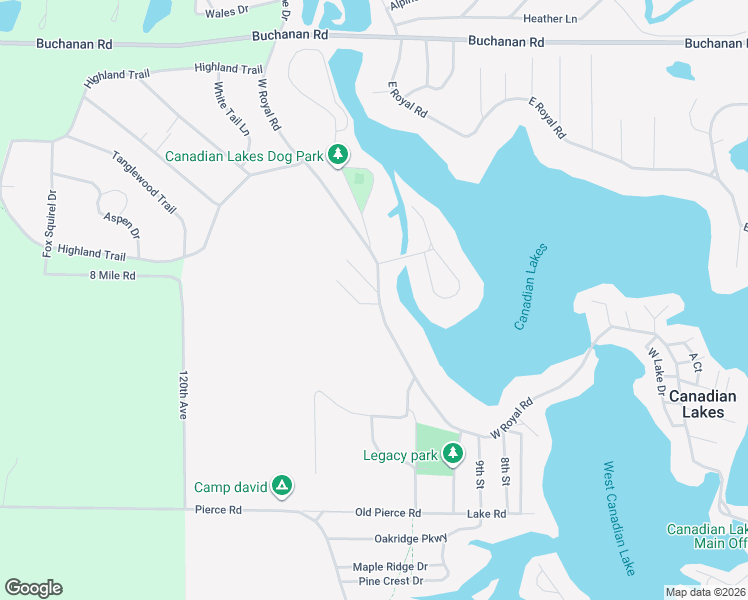 map of restaurants, bars, coffee shops, grocery stores, and more near 11105 13th Street in Stanwood
