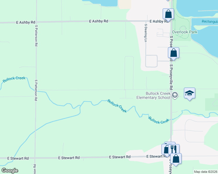 map of restaurants, bars, coffee shops, grocery stores, and more near 2801 East Miller Road in Midland