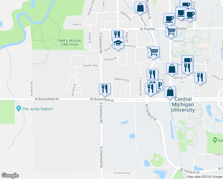 map of restaurants, bars, coffee shops, grocery stores, and more near 1918 Deming Drive in Mount Pleasant