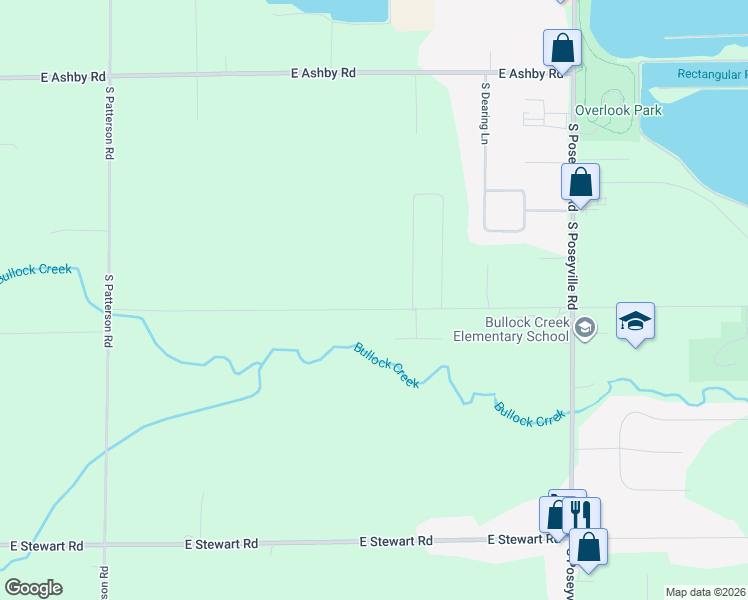 map of restaurants, bars, coffee shops, grocery stores, and more near 2801 East Miller Road in Midland