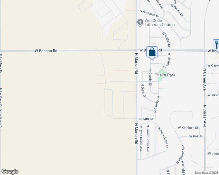 map of restaurants, bars, coffee shops, grocery stores, and more near 5400 37th Street in Sioux Falls