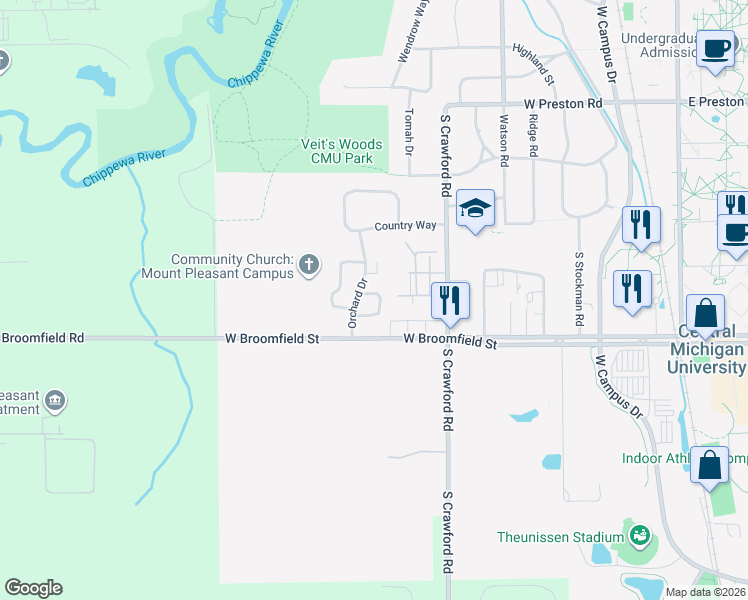 map of restaurants, bars, coffee shops, grocery stores, and more near 320 Cherrywood Lane in Mount Pleasant