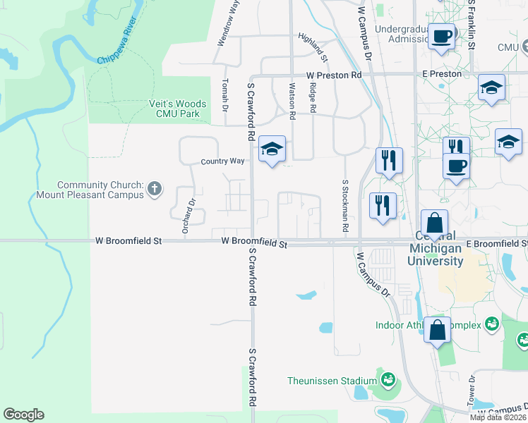 map of restaurants, bars, coffee shops, grocery stores, and more near 1808 Deming Drive in Mount Pleasant