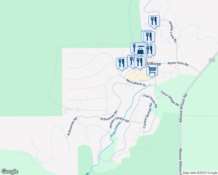map of restaurants, bars, coffee shops, grocery stores, and more near 7270 North Rachel Way in Jackson