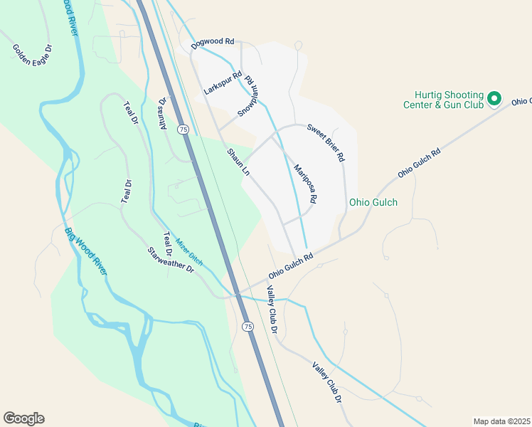 map of restaurants, bars, coffee shops, grocery stores, and more near 213 Shaun Lane in Hailey