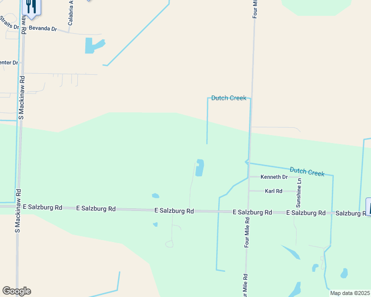 map of restaurants, bars, coffee shops, grocery stores, and more near 5270 Wildlife Drive in Bay City