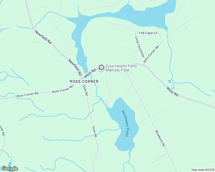 map of restaurants, bars, coffee shops, grocery stores, and more near Bradburn Road in Waterboro