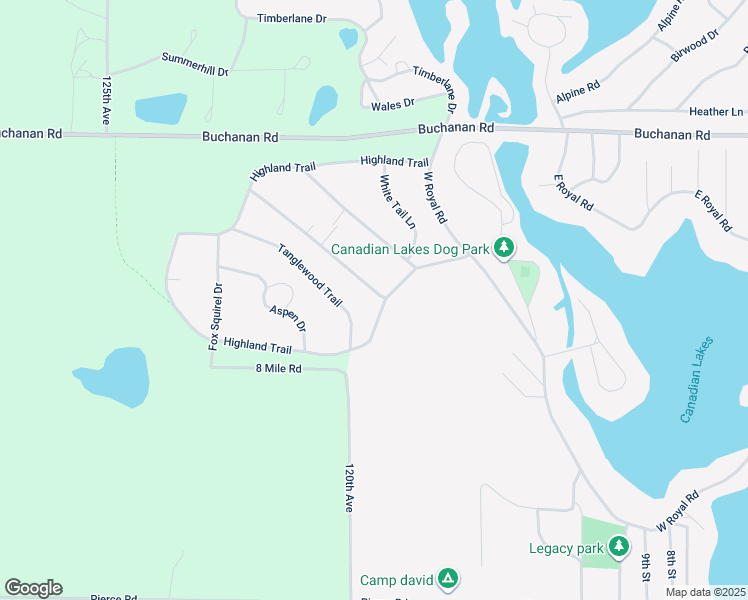 map of restaurants, bars, coffee shops, grocery stores, and more near 8171 Pine Tree Trail in Stanwood