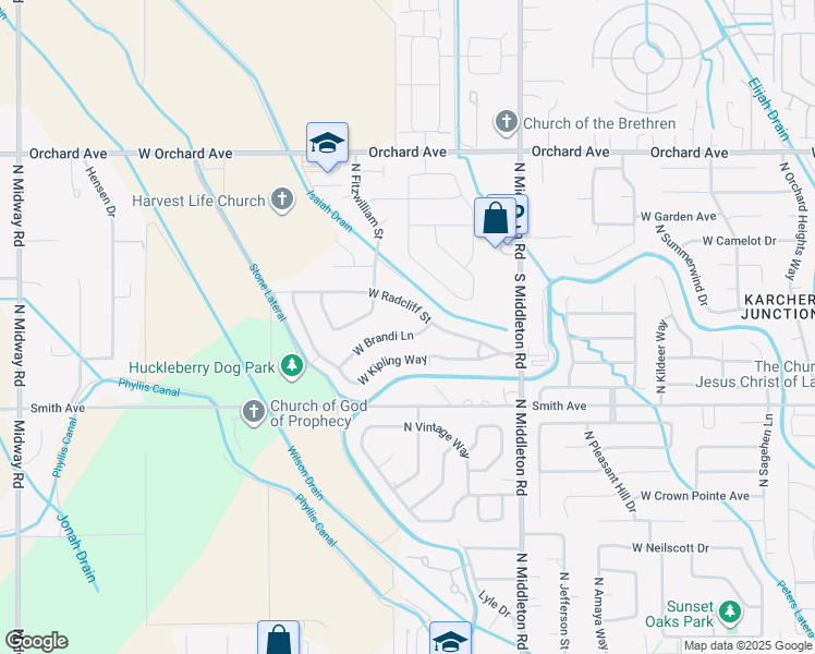 map of restaurants, bars, coffee shops, grocery stores, and more near 11268 W Brandi Ln in Nampa