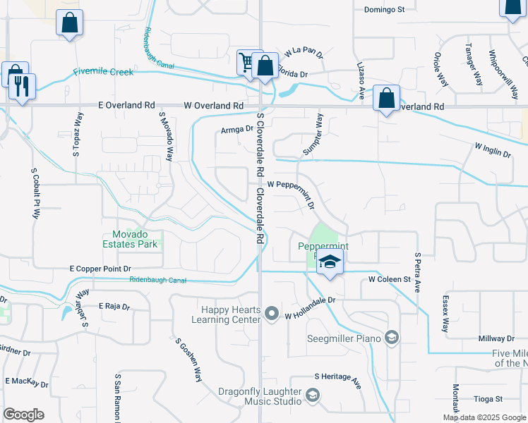 map of restaurants, bars, coffee shops, grocery stores, and more near 12153 West Harvester Court in Boise