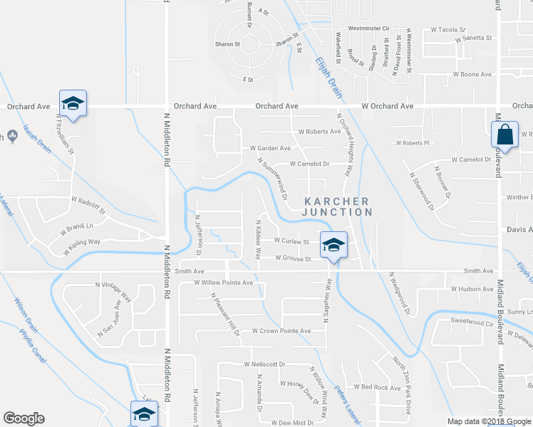 map of restaurants, bars, coffee shops, grocery stores, and more near 198 North Kildeer Way in Nampa
