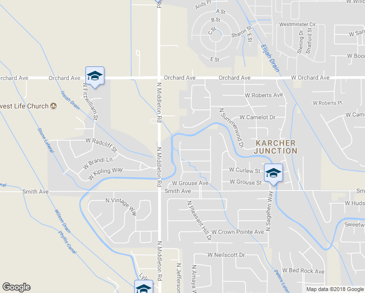 map of restaurants, bars, coffee shops, grocery stores, and more near 206 North Jefferson Street in Nampa