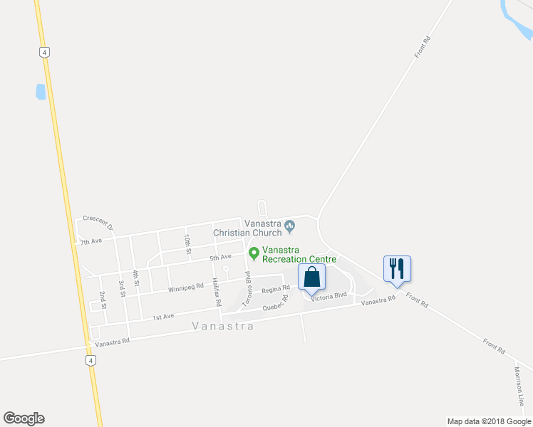 map of restaurants, bars, coffee shops, grocery stores, and more near 49 Saint Charles Square in Clinton