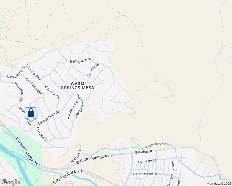 map of restaurants, bars, coffee shops, grocery stores, and more near Mesa Loop in Boise