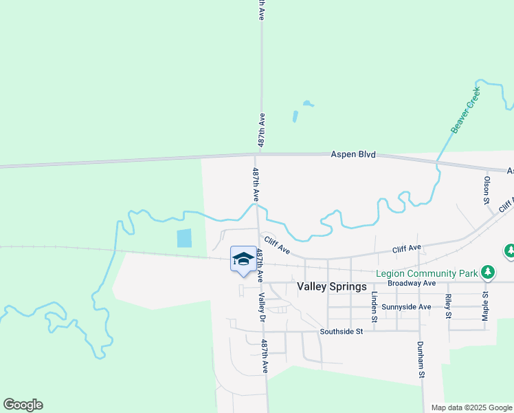 map of restaurants, bars, coffee shops, grocery stores, and more near 147 487th Avenue in Valley Springs