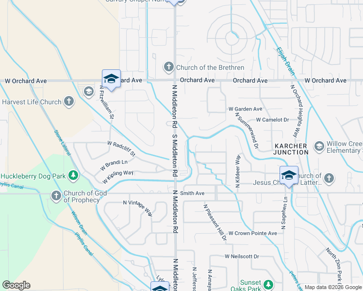 map of restaurants, bars, coffee shops, grocery stores, and more near 175 North Middleton Road in Nampa