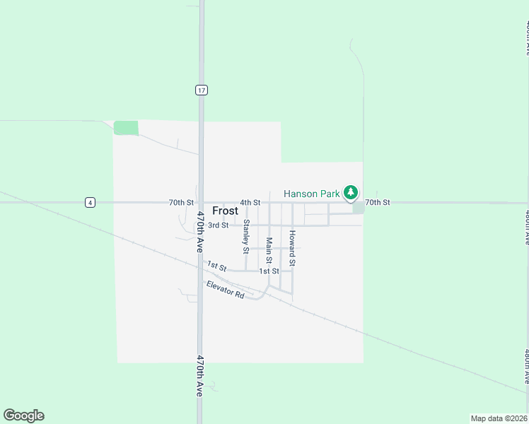 map of restaurants, bars, coffee shops, grocery stores, and more near in Frost