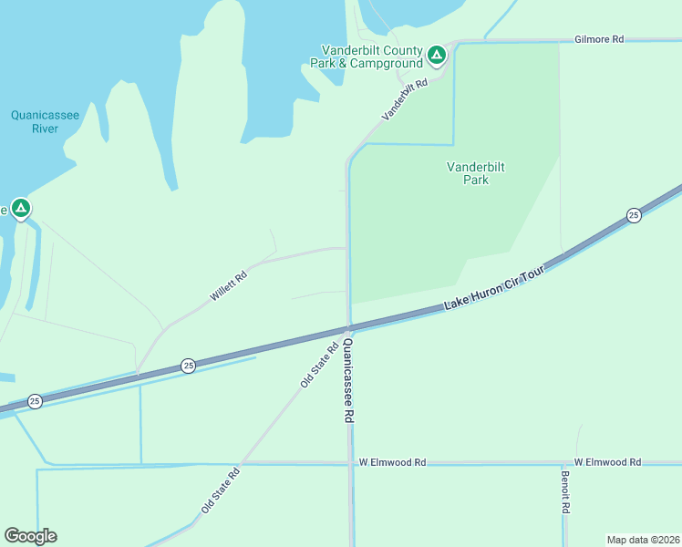 map of restaurants, bars, coffee shops, grocery stores, and more near 9018 Willett Road in Fairgrove