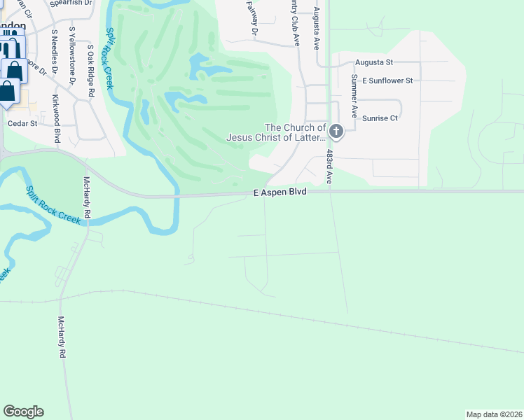 map of restaurants, bars, coffee shops, grocery stores, and more near 1801 East Aspen Boulevard in Brandon