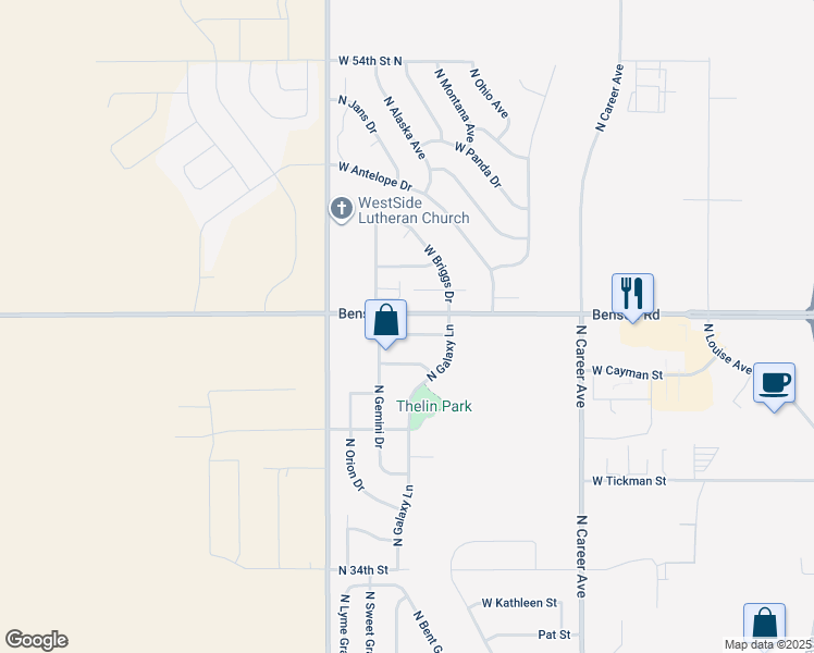 map of restaurants, bars, coffee shops, grocery stores, and more near 4904 West Cayman Street in Sioux Falls