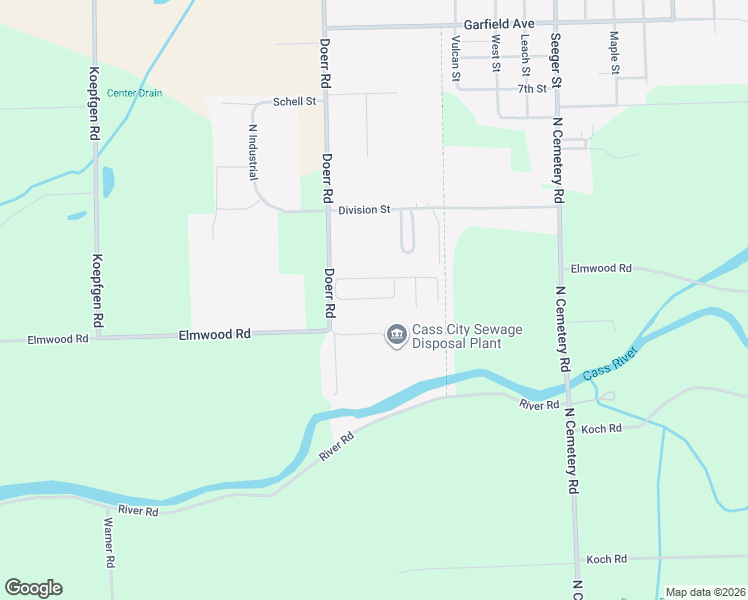 map of restaurants, bars, coffee shops, grocery stores, and more near 6228 Cedar Drive in Cass City